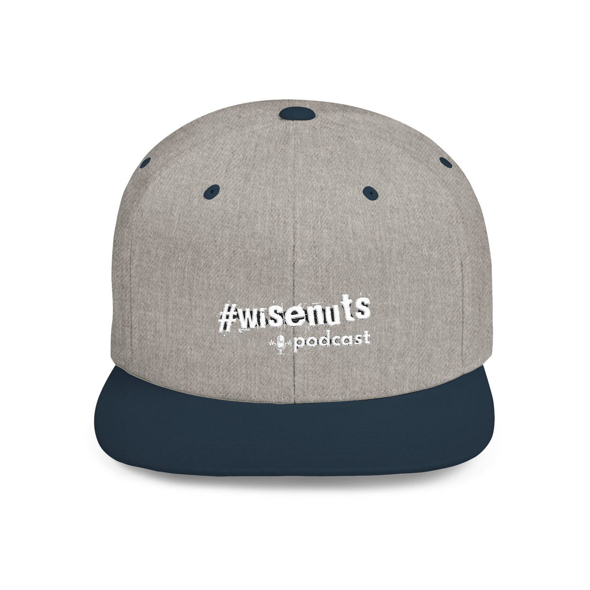 WiseNuts Podcast Snapback Hat – Flat Bill Cap for Men & Women | Bold Podcast Merch, Streetwear Style, Adjustable Fit - WiseNuts Podcast
