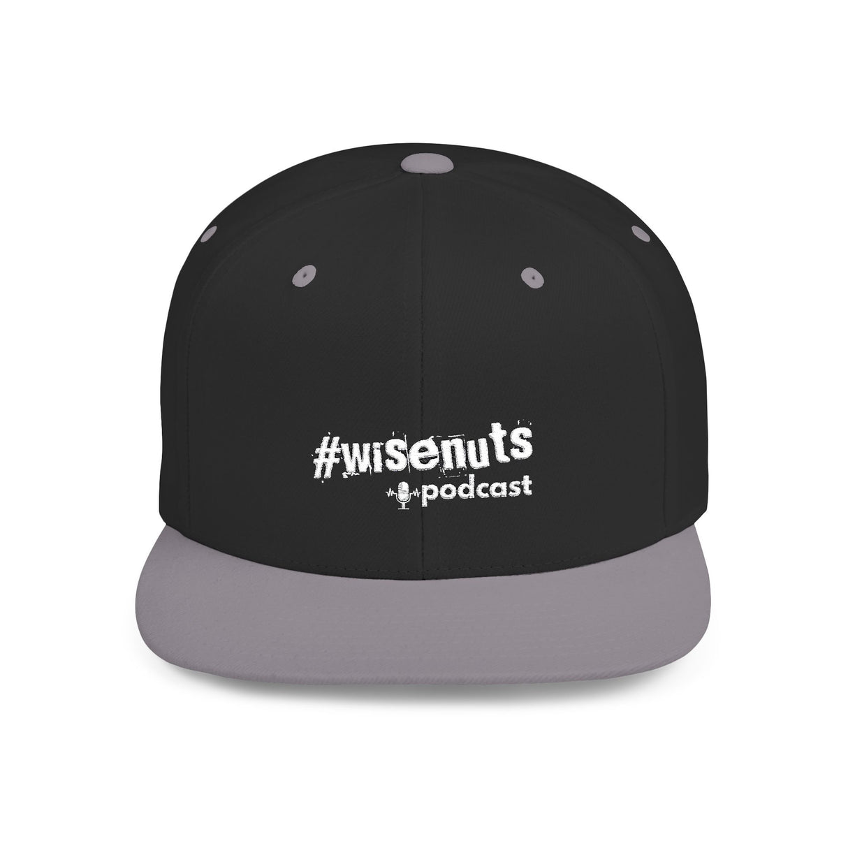WiseNuts Podcast Snapback Hat – Flat Bill Cap for Men & Women | Bold Podcast Merch, Streetwear Style, Adjustable Fit - WiseNuts Podcast