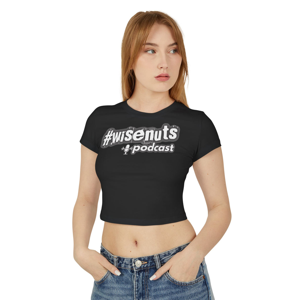 WiseNuts Women’s Baby Tee – Bold, Cute, Unfiltered Crop Top - WiseNuts Podcast
