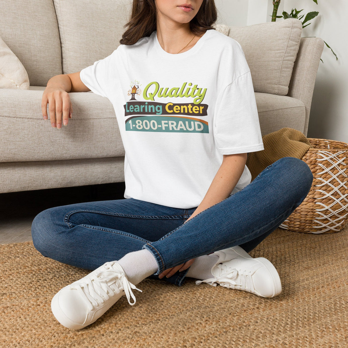 Quality Learing Center™ Parody T-Shirt | Viral Fraud Investigation Satire Tee