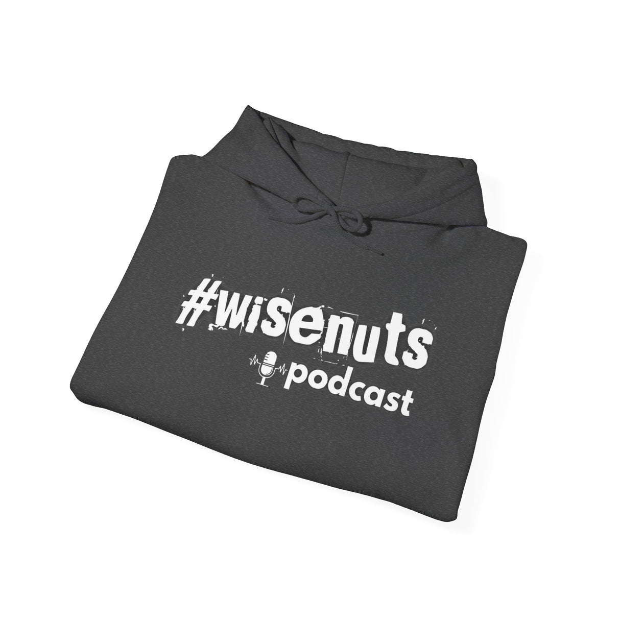 WiseNuts Podcast Logo Hoodie — Front & Sleeve Branded Sweatshirt