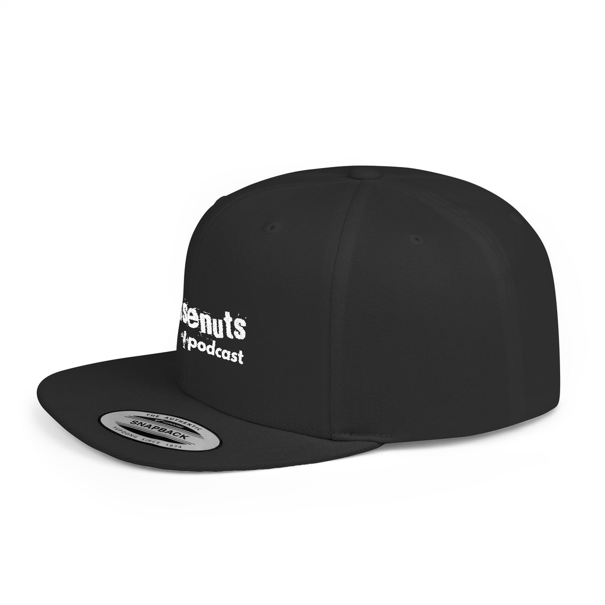WiseNuts Podcast Snapback Hat – Flat Bill Cap for Men & Women | Bold Podcast Merch, Streetwear Style, Adjustable Fit - WiseNuts Podcast