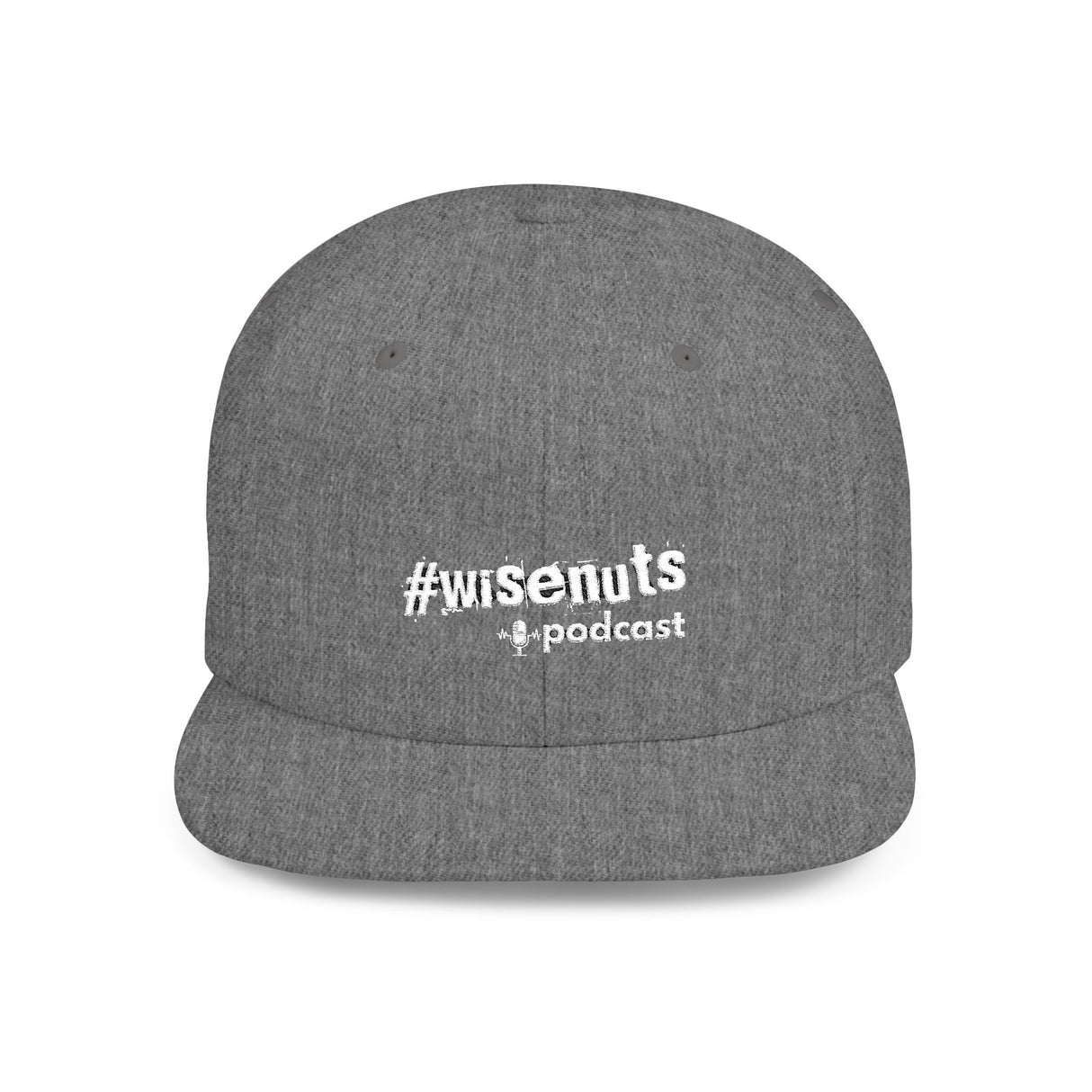 WiseNuts Podcast Snapback Hat – Flat Bill Cap for Men & Women | Bold Podcast Merch, Streetwear Style, Adjustable Fit - WiseNuts Podcast
