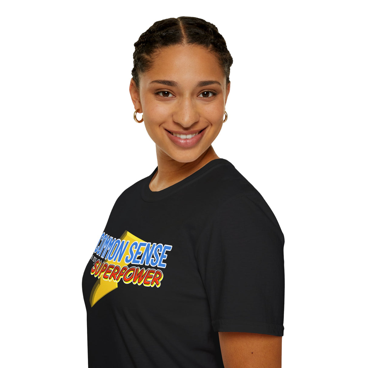Common Sense is My Superpower T-Shirt, Funny Graphic Tee, Gift for Friends, Casual Wear, Unisex Softstyle Tee - WiseNuts Podcast