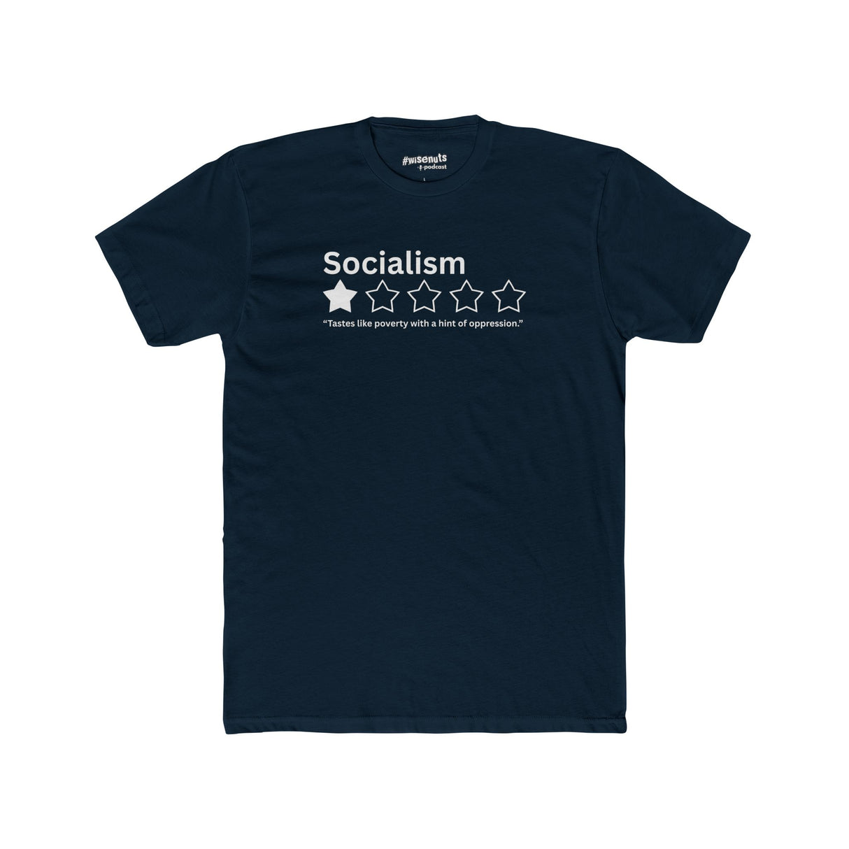 Socialism 1-Star T-Shirt – Tastes Like Poverty & Oppression - WiseNuts Podcast