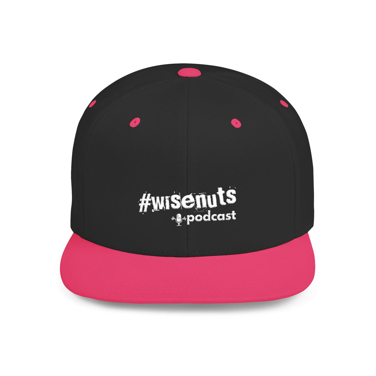 WiseNuts Podcast Snapback Hat – Flat Bill Cap for Men & Women | Bold Podcast Merch, Streetwear Style, Adjustable Fit - WiseNuts Podcast