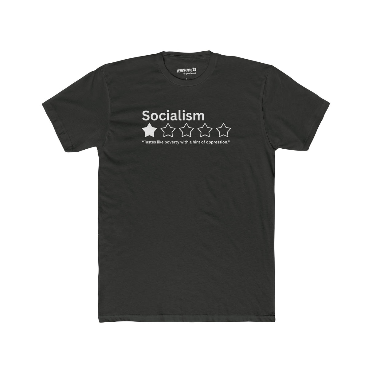 Socialism 1-Star T-Shirt – Tastes Like Poverty & Oppression - WiseNuts Podcast