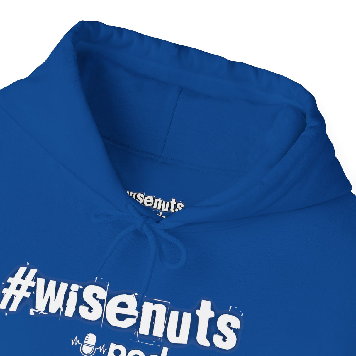 WiseNuts Podcast Logo Hoodie — Front & Sleeve Branded Sweatshirt