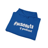 WiseNuts Podcast Logo Hoodie — Front & Sleeve Branded Sweatshirt