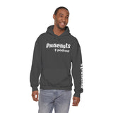 WiseNuts Podcast Logo Hoodie — Front & Sleeve Branded Sweatshirt