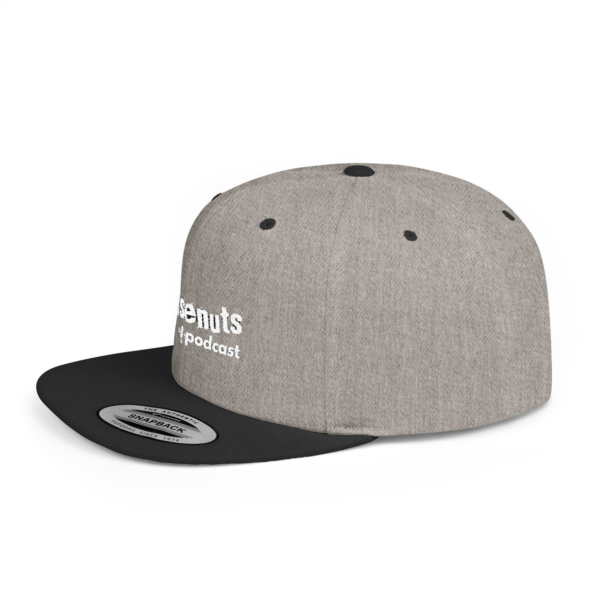 WiseNuts Podcast Snapback Hat – Flat Bill Cap for Men & Women | Bold Podcast Merch, Streetwear Style, Adjustable Fit