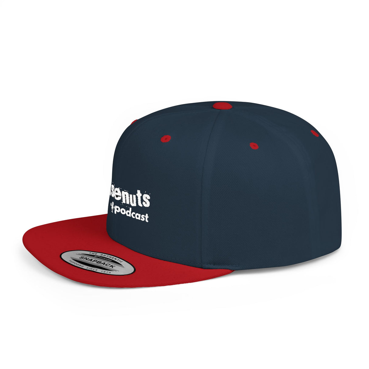 WiseNuts Podcast Snapback Hat – Flat Bill Cap for Men & Women | Bold Podcast Merch, Streetwear Style, Adjustable Fit
