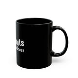 WiseNuts Podcast Black Mug – 11oz & 15oz | Funny Coffee Cup for Podcasters, Fans & Bold Mornings
