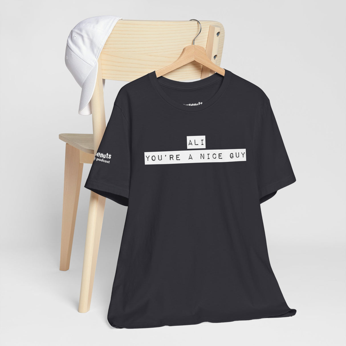Ali You’re A Nice Guy T-Shirt – Funny Viral Quote Tee, Unisex Soft Cotton Crewneck, WiseNuts Podcast Merch, Hilarious Gift Idea for Men & Women