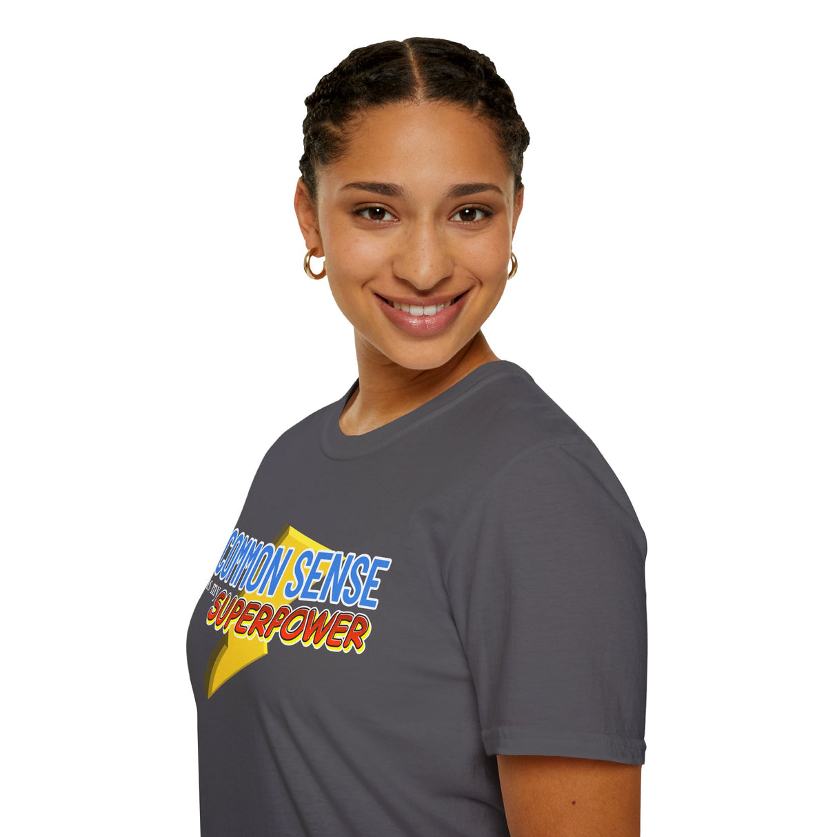 Common Sense is My Superpower T-Shirt, Funny Graphic Tee, Gift for Friends, Casual Wear, Unisex Softstyle Tee