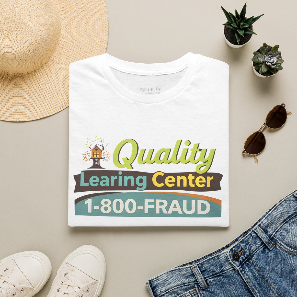 Quality Learing Center™ Parody T-Shirt | Viral Fraud Investigation Satire Tee