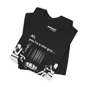 Ali You’re A Nice Guy Minimalist T-Shirt – Clean Typography Quote Tee, Funny Viral Shirt from WiseNuts Podcast, Unisex Cotton Fit for Men & Women - WiseNuts Podcast