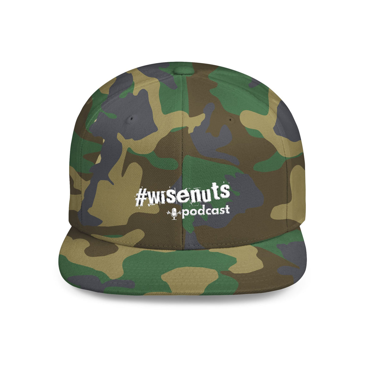 WiseNuts Podcast Snapback Hat – Flat Bill Cap for Men & Women | Bold Podcast Merch, Streetwear Style, Adjustable Fit