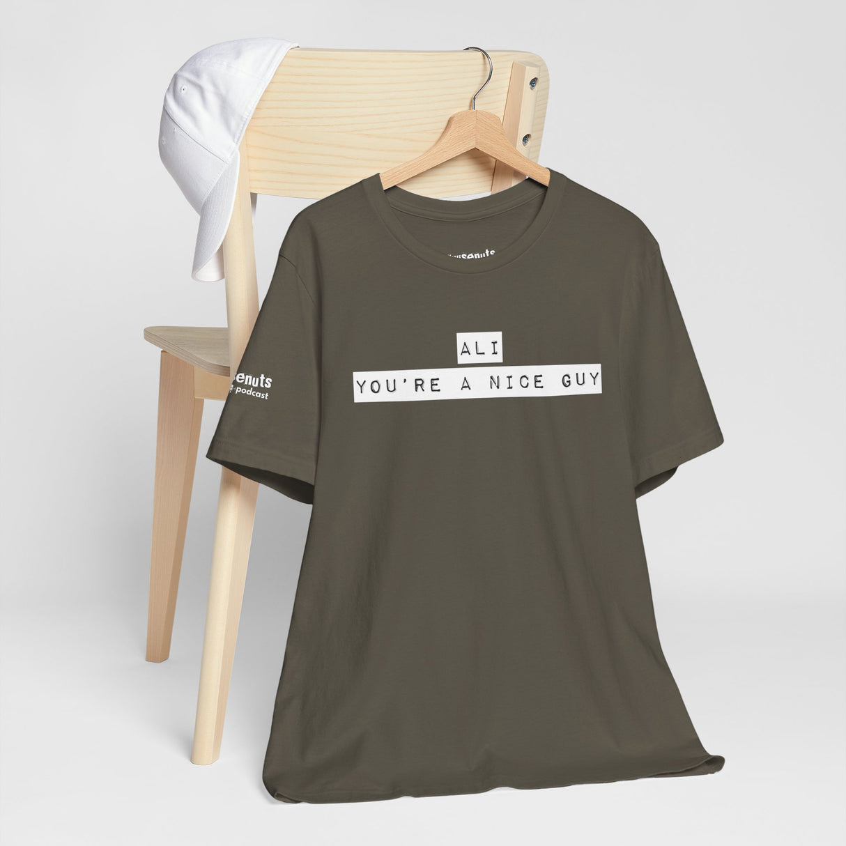 Ali You’re A Nice Guy T-Shirt – Funny Viral Quote Tee, Unisex Soft Cotton Crewneck, WiseNuts Podcast Merch, Hilarious Gift Idea for Men & Women