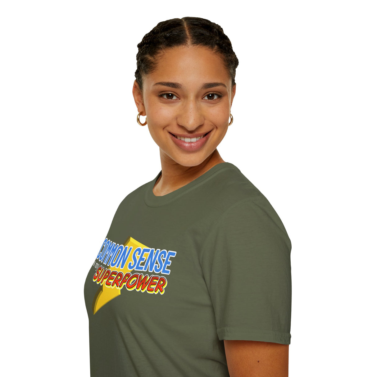 Common Sense is My Superpower T-Shirt, Funny Graphic Tee, Gift for Friends, Casual Wear, Unisex Softstyle Tee