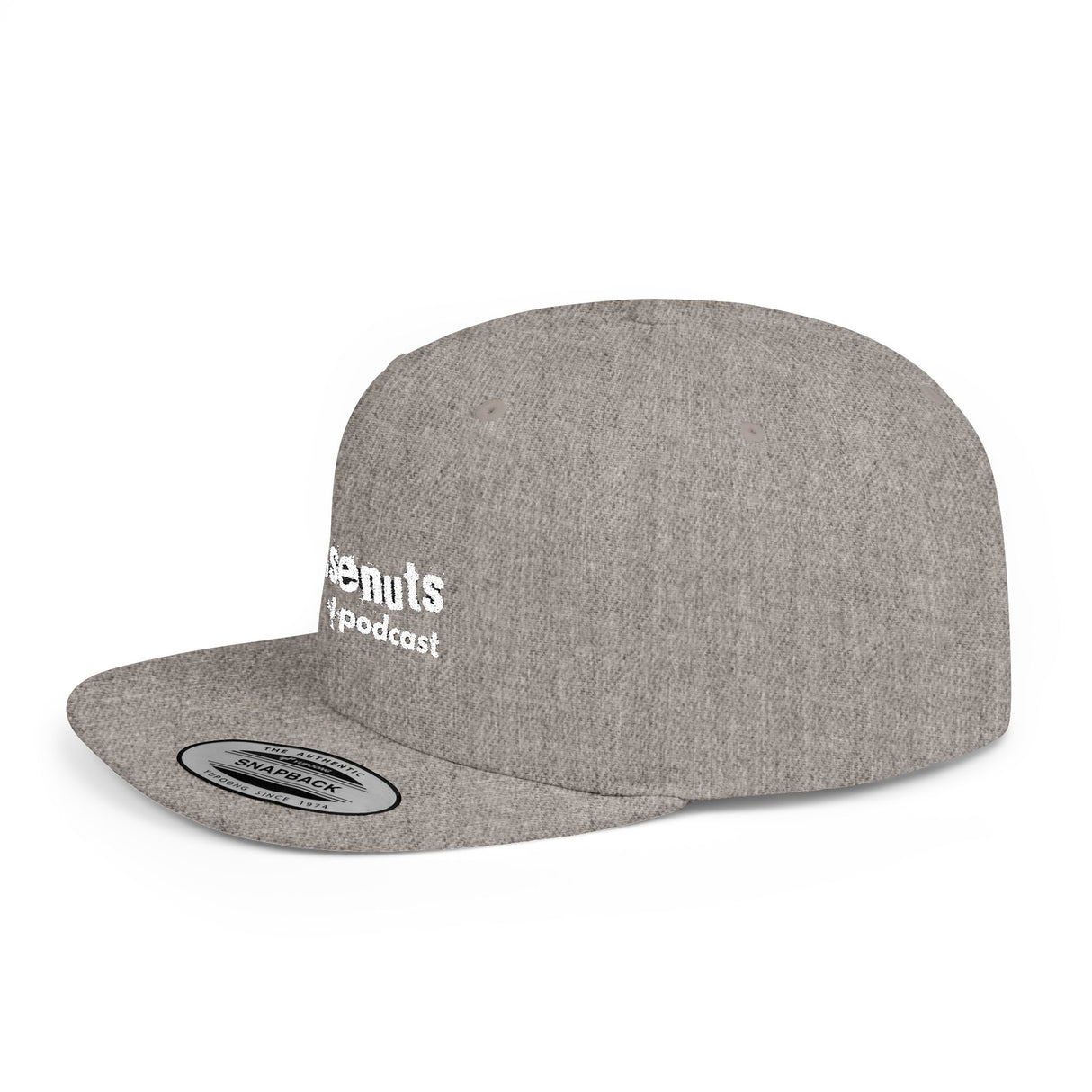 WiseNuts Podcast Snapback Hat – Flat Bill Cap for Men & Women | Bold Podcast Merch, Streetwear Style, Adjustable Fit