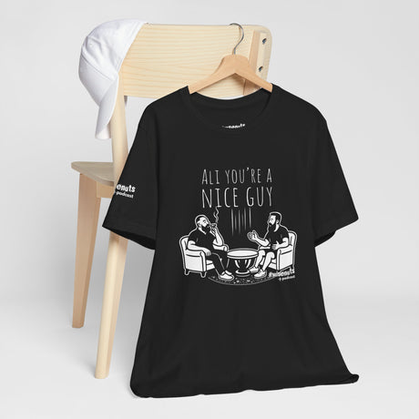 Ali You’re A Nice Guy Graphic T-Shirt – Viral WiseNuts Podcast Scene Tee, Funny Quote Shirt for Men & Women, Soft Cotton Unisex Fit, Meme Merch Gift Idea - WiseNuts Podcast