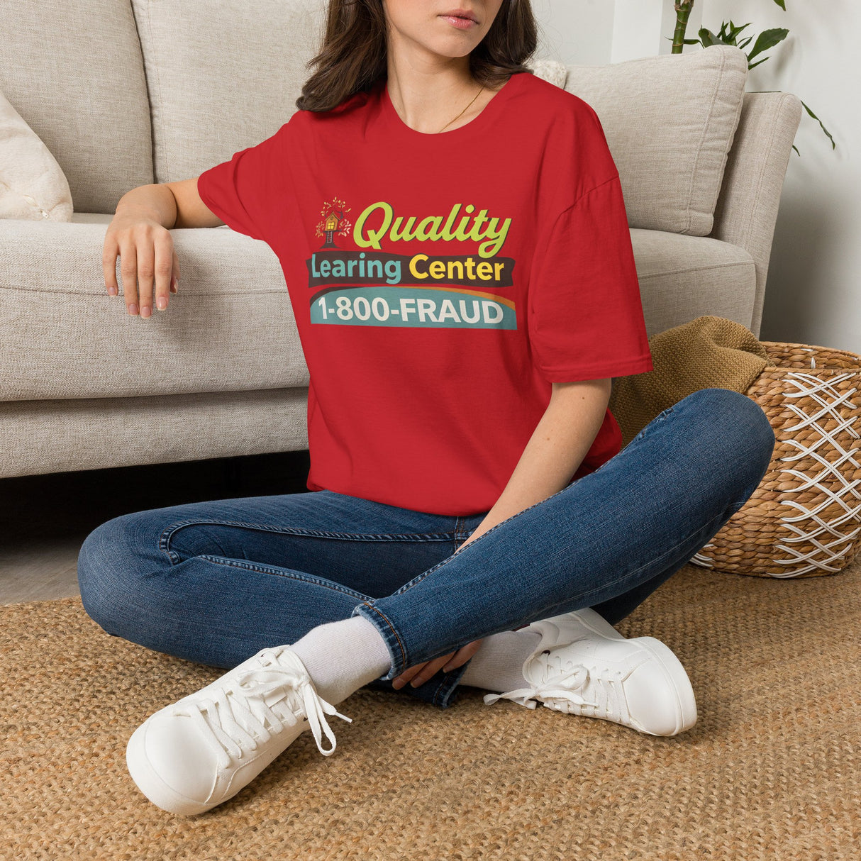 Quality Learing Center™ Parody T-Shirt | Viral Fraud Investigation Satire Tee
