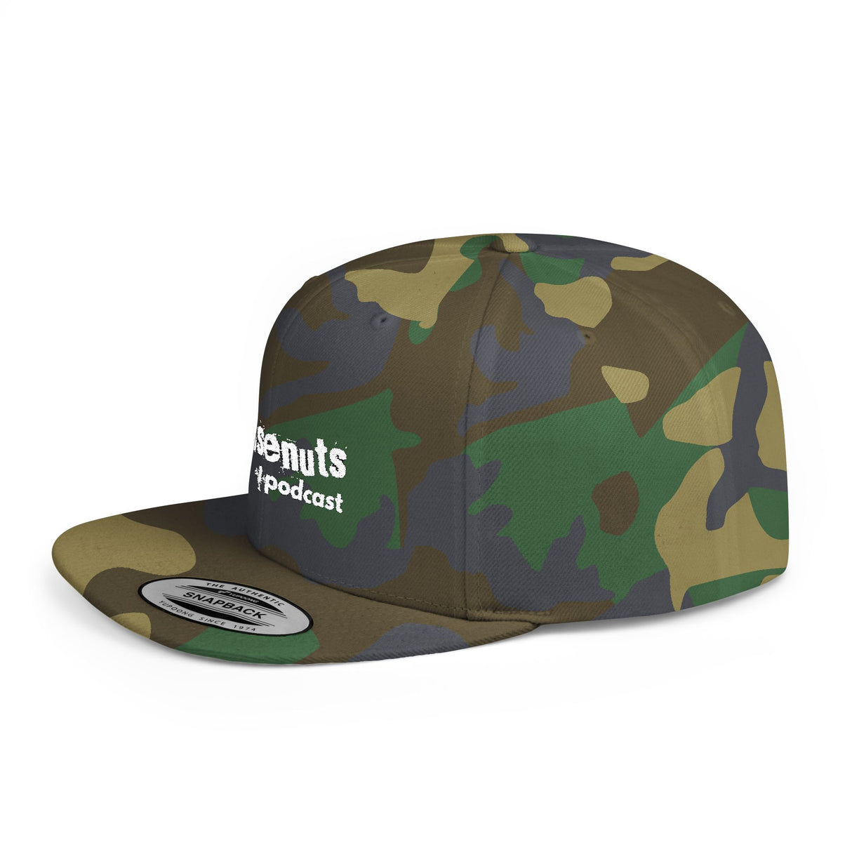 WiseNuts Podcast Snapback Hat – Flat Bill Cap for Men & Women | Bold Podcast Merch, Streetwear Style, Adjustable Fit