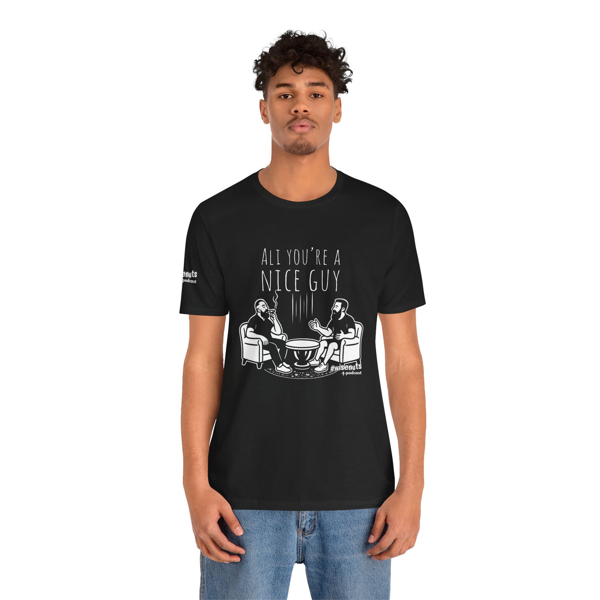 Ali You’re A Nice Guy Graphic T-Shirt – Viral WiseNuts Podcast Scene Tee, Funny Quote Shirt for Men & Women, Soft Cotton Unisex Fit, Meme Merch Gift Idea - WiseNuts Podcast