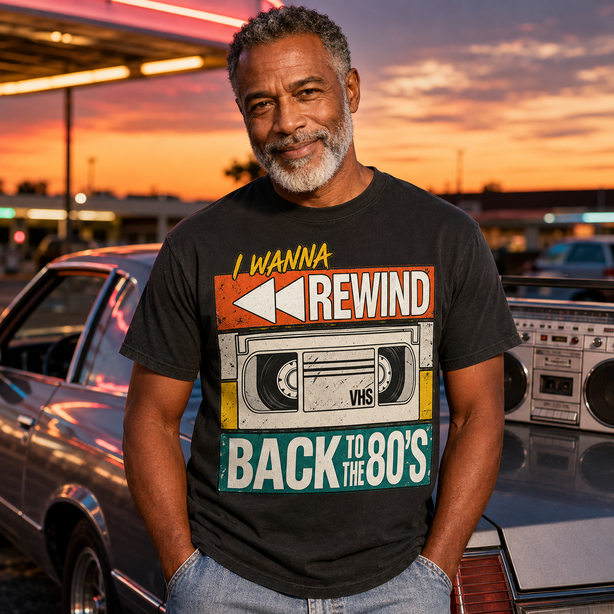 I Wanna Rewind Back to the 80's T-Shirt | Retro VHS Tee
