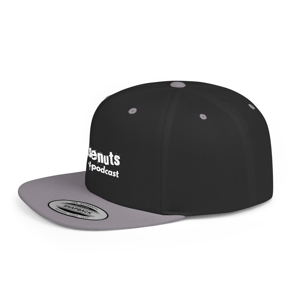 WiseNuts Podcast Snapback Hat – Flat Bill Cap for Men & Women | Bold Podcast Merch, Streetwear Style, Adjustable Fit