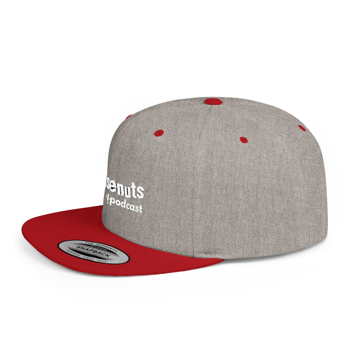 WiseNuts Podcast Snapback Hat – Flat Bill Cap for Men & Women | Bold Podcast Merch, Streetwear Style, Adjustable Fit