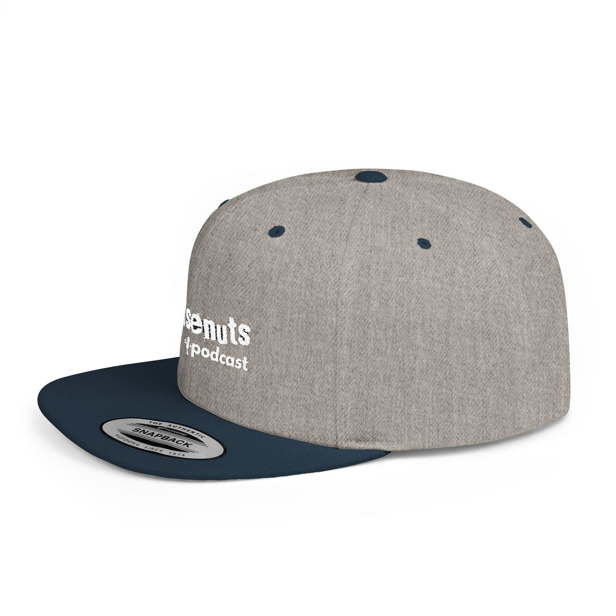 WiseNuts Podcast Snapback Hat – Flat Bill Cap for Men & Women | Bold Podcast Merch, Streetwear Style, Adjustable Fit