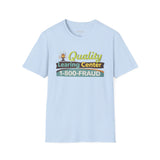 Quality Learing Center™ Parody T-Shirt | Viral Fraud Investigation Satire Tee