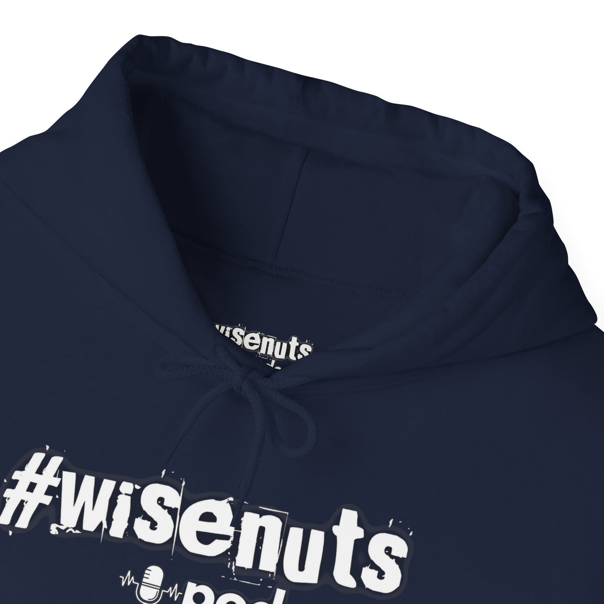 WiseNuts Podcast Logo Hoodie — Front & Sleeve Branded Sweatshirt