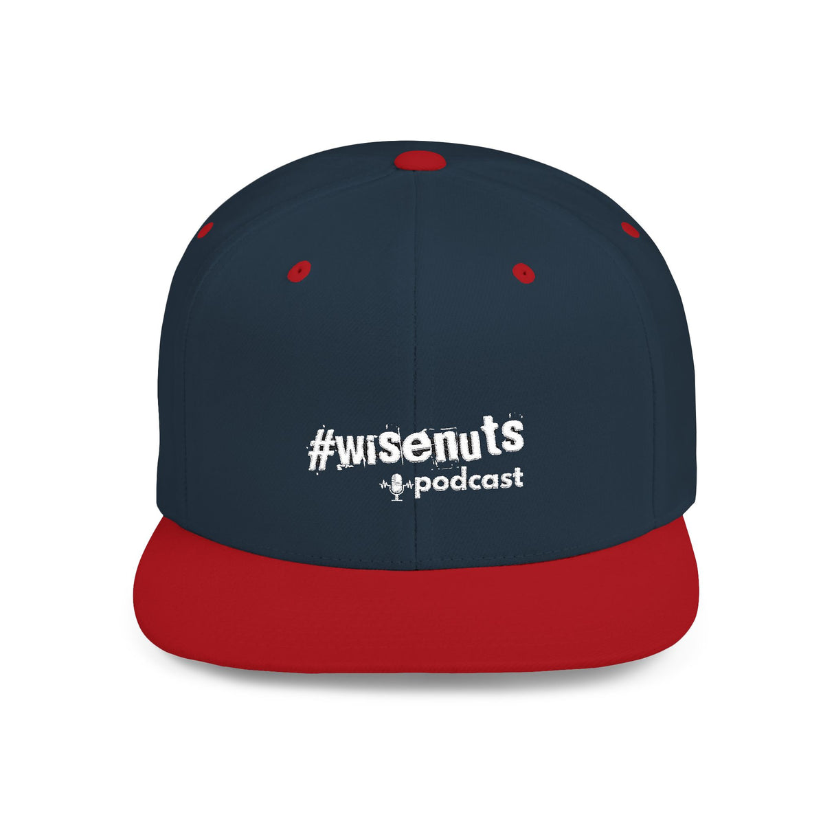WiseNuts Podcast Snapback Hat – Flat Bill Cap for Men & Women | Bold Podcast Merch, Streetwear Style, Adjustable Fit