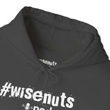 WiseNuts Podcast Logo Hoodie — Front & Sleeve Branded Sweatshirt
