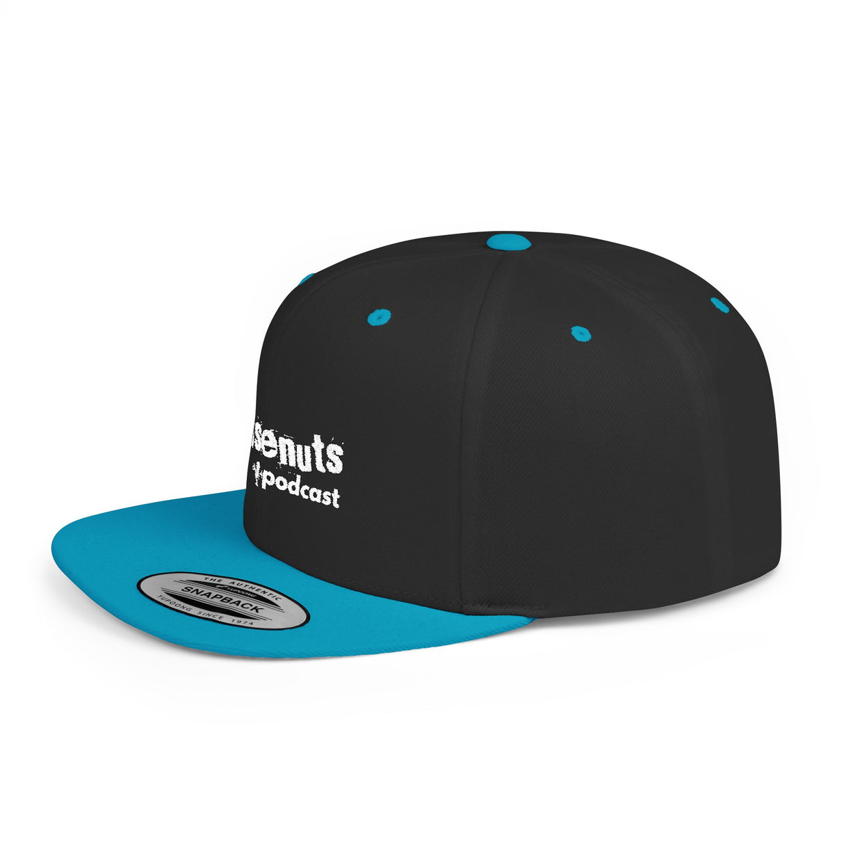 WiseNuts Podcast Snapback Hat – Flat Bill Cap for Men & Women | Bold Podcast Merch, Streetwear Style, Adjustable Fit