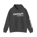 WiseNuts Podcast Logo Hoodie — Front & Sleeve Branded Sweatshirt