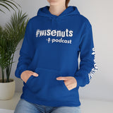 WiseNuts Podcast Logo Hoodie — Front & Sleeve Branded Sweatshirt