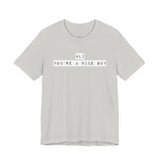 Ali You’re A Nice Guy T-Shirt – Funny Viral Quote Tee, Unisex Soft Cotton Crewneck, WiseNuts Podcast Merch, Hilarious Gift Idea for Men & Women - WiseNuts Podcast