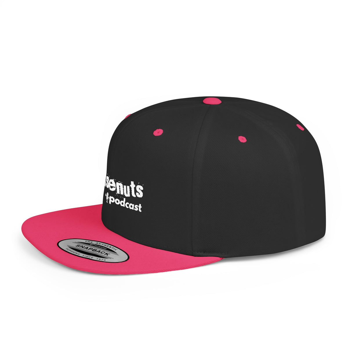 WiseNuts Podcast Snapback Hat – Flat Bill Cap for Men & Women | Bold Podcast Merch, Streetwear Style, Adjustable Fit