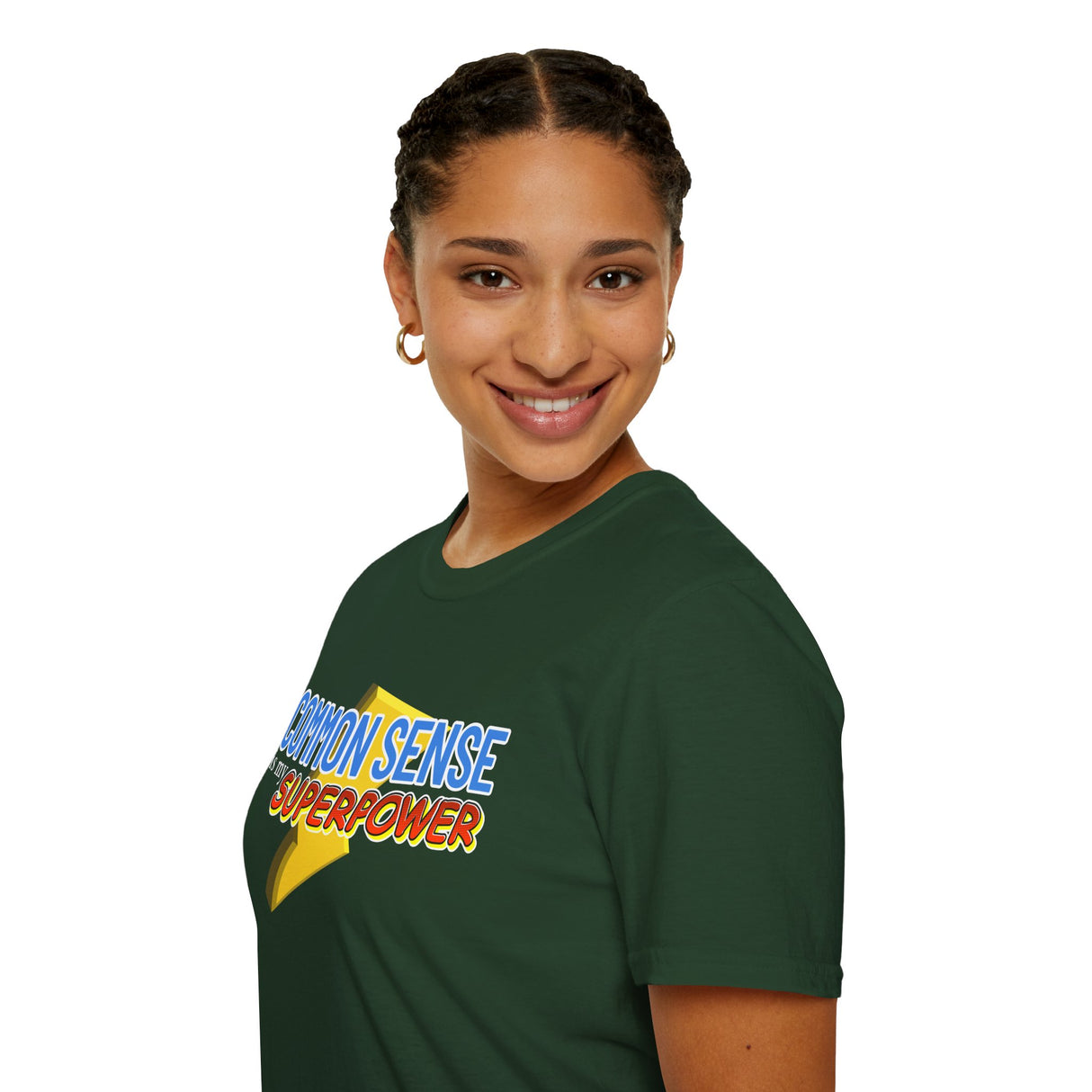 Common Sense is My Superpower T-Shirt, Funny Graphic Tee, Gift for Friends, Casual Wear, Unisex Softstyle Tee