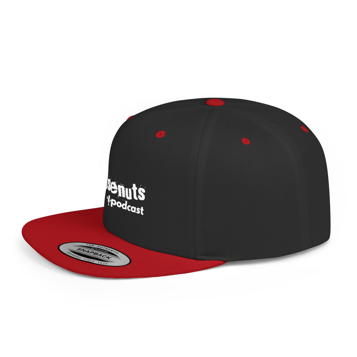 WiseNuts Podcast Snapback Hat – Flat Bill Cap for Men & Women | Bold Podcast Merch, Streetwear Style, Adjustable Fit