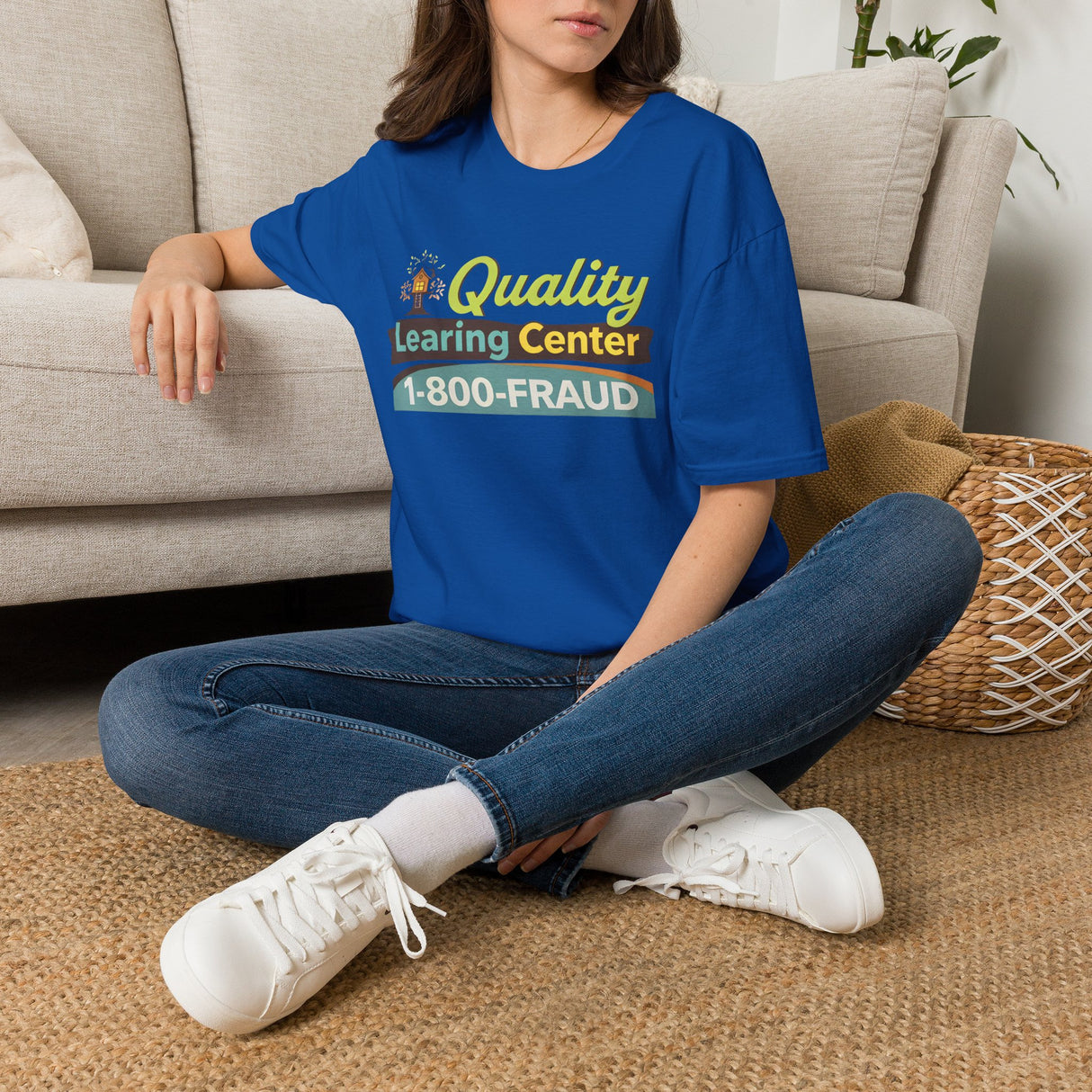 Quality Learing Center™ Parody T-Shirt | Viral Fraud Investigation Satire Tee