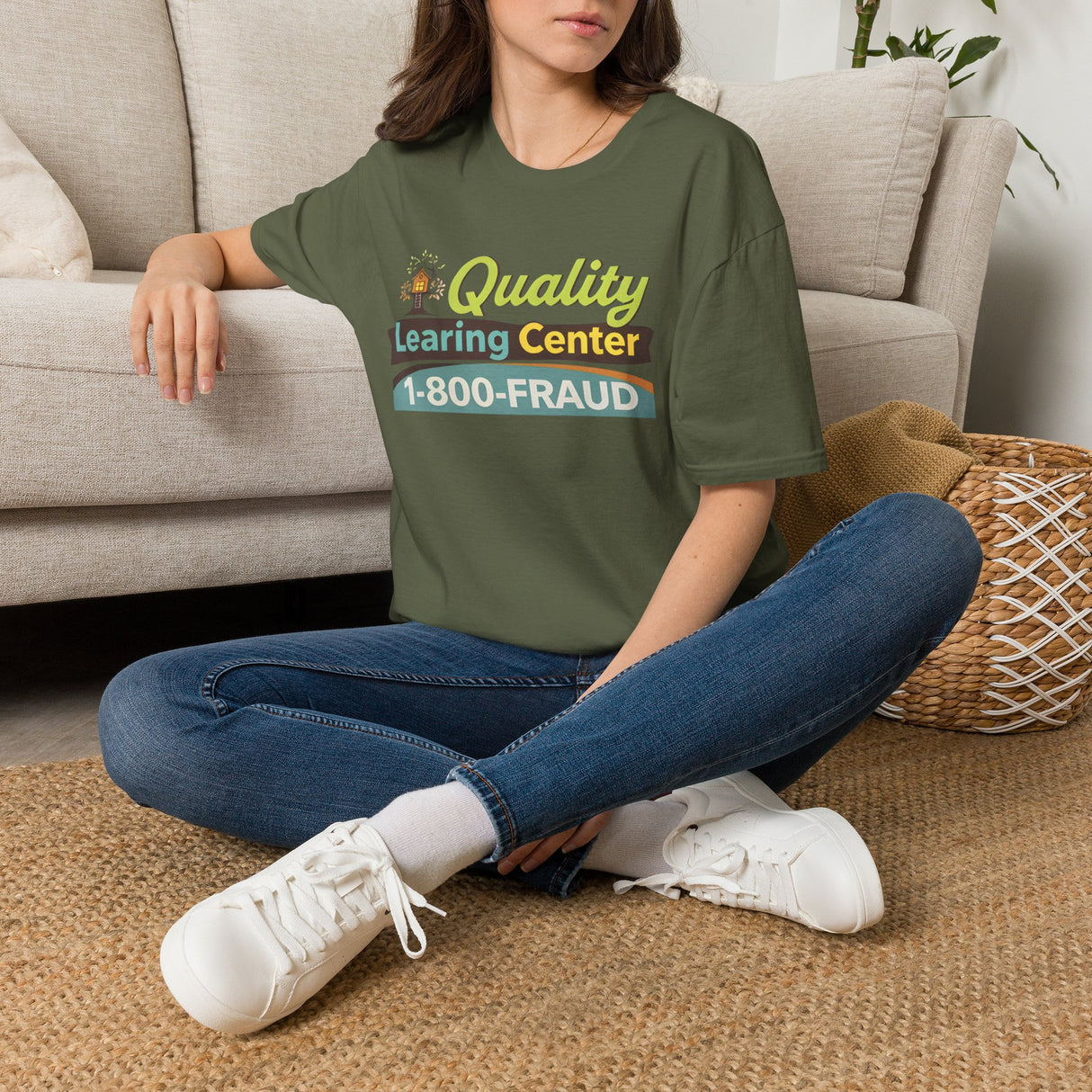 Quality Learing Center™ Parody T-Shirt | Viral Fraud Investigation Satire Tee
