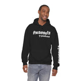 WiseNuts Podcast Logo Hoodie — Front & Sleeve Branded Sweatshirt