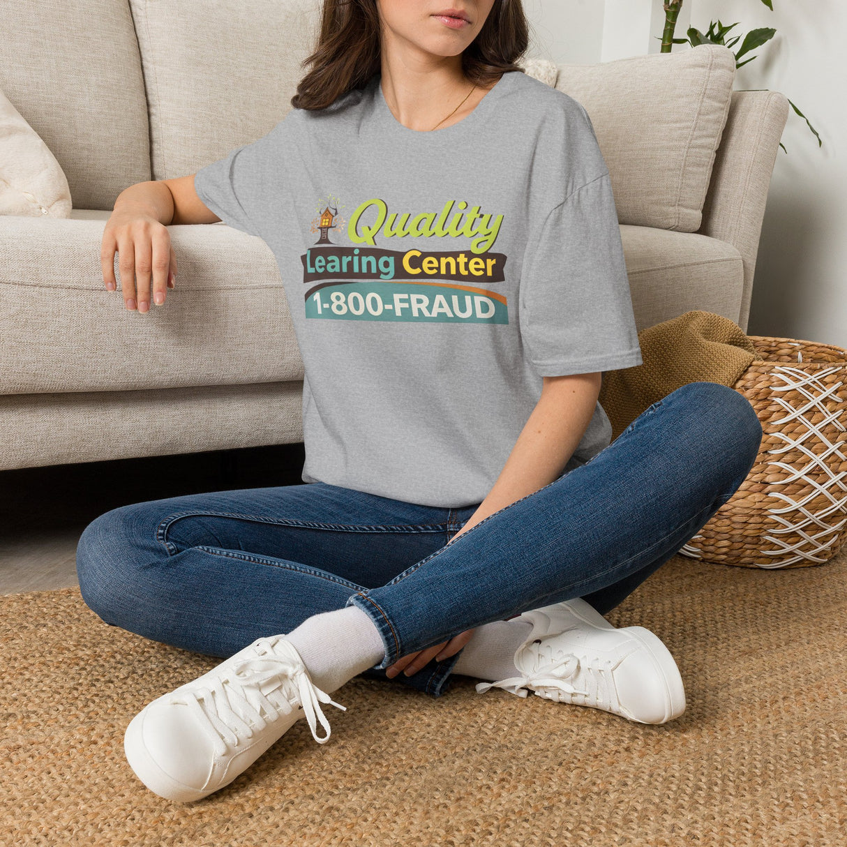 Quality Learing Center™ Parody T-Shirt | Viral Fraud Investigation Satire Tee