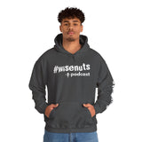 WiseNuts Podcast Logo Hoodie — Front & Sleeve Branded Sweatshirt
